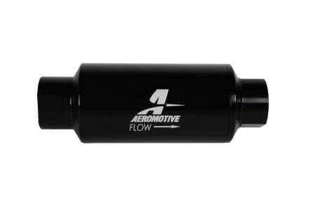 Aeromotive - Aeromotive In-Line Filter 10AN 10 Micron Microglass Element Bright-Dip Black 2in OD