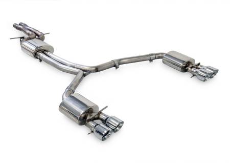 AWE Tuning - AWE Audi C7.5 A6 3.0T Touring Edition Exhaust - Quad Outlet Chrome Silver Tips