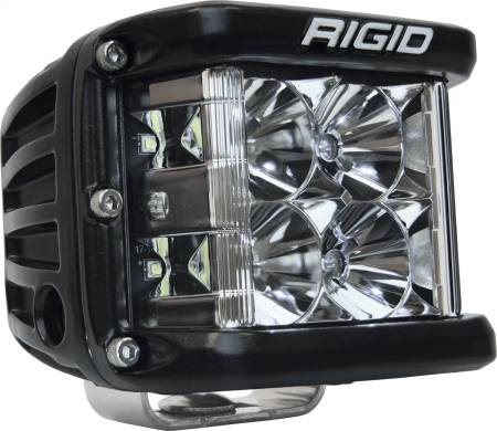 Rigid Industries - RIGID D-SS PRO Side Shooter, Flood Optic, Surface Mount, Black Housing, Single