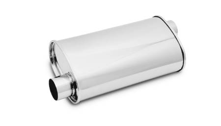 Vibrant Performance - Vibrant Performance StreetPower Oval Muff 5in x 9in x 15in long body 3in inlet I.D. x 3in outlet Offset-Offset