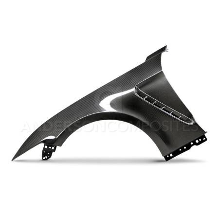 Anderson Composites - Anderson Composites 15-16 Ford Mustang GT 350 Style Carbon Fiber Front Fenders