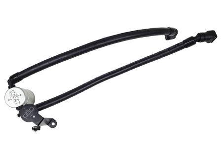 J&L Oil Separator Co - J&L 2020-2022 Ford Explorer 3.0L EcoBoost Oil Separator 3.0 Passenger Side - Clear Anodized