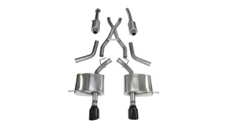 CORSA Performance - Corsa 2011-2024 Dodge Durango 5.7L V8 Black Sport Dual Rear Cat-Back Exhaust