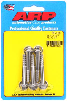 ARP - ARP M6 x 1.00 x 45 hex SS bolts 760-1006