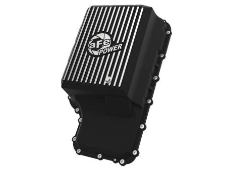 aFe Power (Advanced FLOW Engineering) - aFe 20-21 Ford Truck w/ 10R140 Transmission Pan Black POWER Street Series w/ Machined Fins