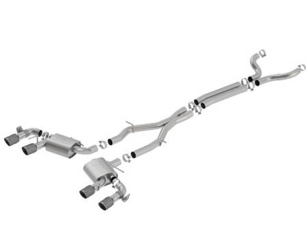 Borla - Borla 17-18 Chevrolet Camaro ZL1 6.2L V8 Atak Catback Exhaust w/ Dual Mode Valves CF Black Anod