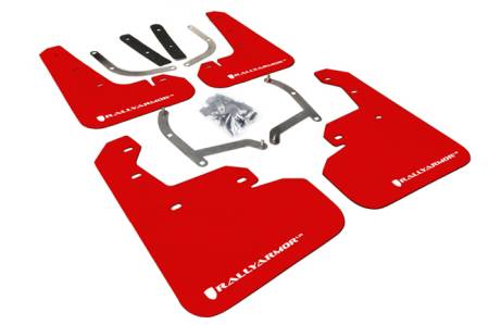 Rally Armor - Rally Armor 17+ Subaru Impreza UR Red Mud Flap w/ White Logo