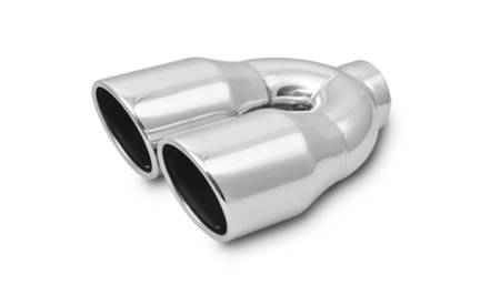 Vibrant Performance - Vibrant Performance 2.5in ID Dual 3.5in OD Round SS Exhaust Tip (Single Wall Angle Cut)