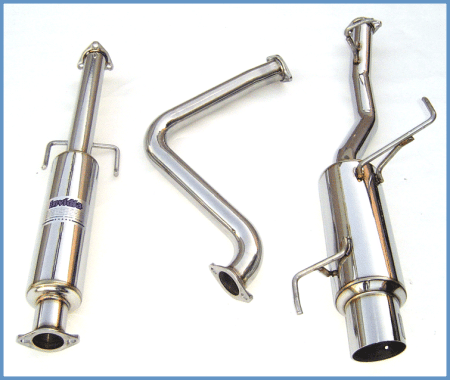 Invidia - Invidia 92-96 Honda Prelude BB1/BB4 60mm (101mm tip) Cat- Back Exhaust