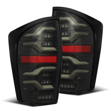 AlphaRex - AlphaRex 16-21 Toyota Tacoma LUXX LED Taillights Alpha Blk w/Activ Light/Seq Signal