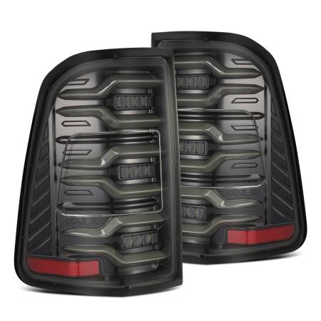 AlphaRex - AlphaRex 19-21 Dodge Ram 1500 Luxx-Series LED Tail Lights Alpha-Black w/Activ Light/Seq Signal