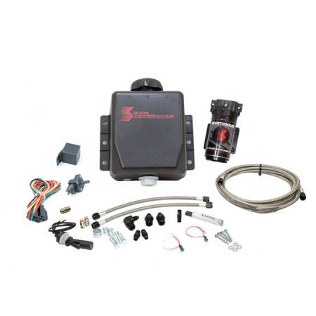 Snow Performance - Snow Performance Stage 1 Boost Cooler Forced Induction Water-Methanol Injection Kit (Stainless Steel Braided Line, 4AN Fittings)