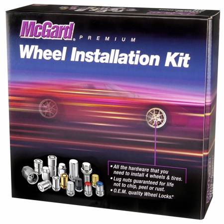 McGard - McGard SplineDrive Tuner 5 Lug Install Kit w/Locks & Tool (Cone) M14X1.5 / 22mm Hex - Blk
