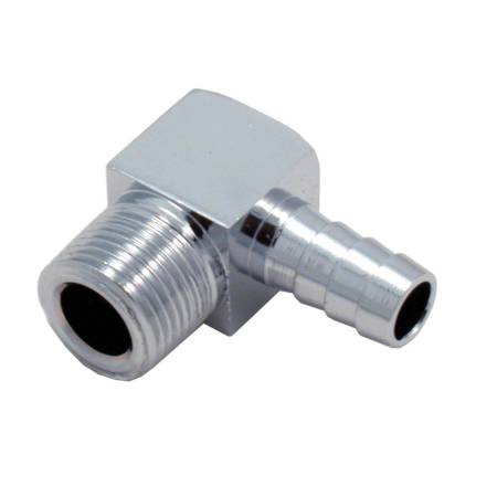 Spectre Performance - Spectre Fitting 90 Degree Barb NPT Threads (For 3/8in. Hose) - Chrome