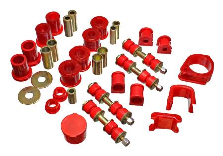 Energy Suspension - Energy Suspension 97-01 Ford Escort/ZX2 Red Hyper-flex Master Bushing Set
