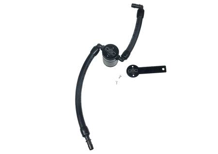 J&L Oil Separator Co - J&L 2019-2022 Dodge Ram 1500 5.7L Oil Separator 3.0 Passenger Side - Black Anodized