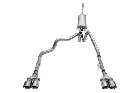 CORSA Performance - Corsa 19-23 Chevrolet Silverado 1500 Cat-Back Dual Rear Exit with Twin 4in Polished Pro-Series Tips
