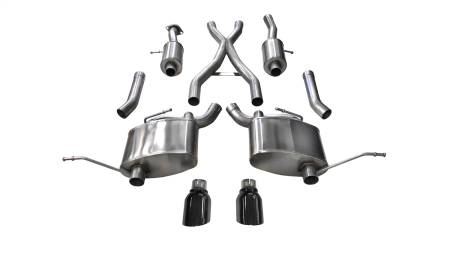 CORSA Performance - Corsa 2011-2021 Jeep Grand Cherokee Black 2.5in Dual Rear Exit Cat-Back Exhaust