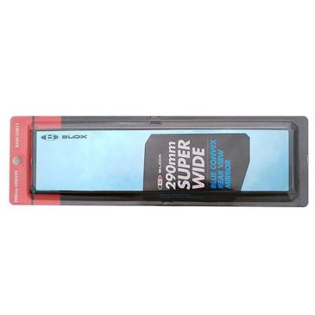 BLOX Racing - BLOX Racing 290mm Convex Mirror Black Frame Blue Tint