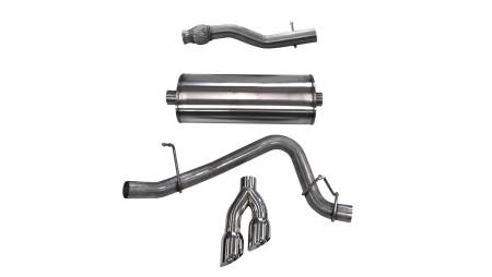 CORSA Performance - Corsa 2015-2020 GMC Yukon XL 1500 5.3L V8 3in Cat-Back Single Side Exit Twin 4in Polished Tips