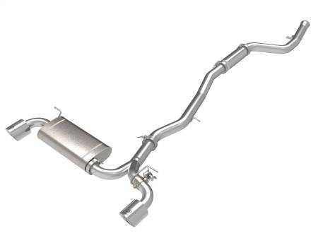 aFe Power (Advanced FLOW Engineering) - aFe Takeda 2021 Toyota Supra 2.0L (t) 2.5in-3in 304 SS CB Exhaust w/ Polished Tips
