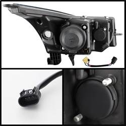 Spyder Auto - Spyder Chevy Cruze 11-14 Projector Headlights Light Tube DRL Blk PRO-YD-CCRZ11-LTDRL-BK