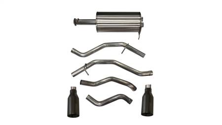 CORSA Performance - Corsa 2019-24 Ram 1500 5.7L Crew Cab w/ 57in or 76in Bed Cat-Back Dual Rr Exit 5in Blk Cerakote Tips