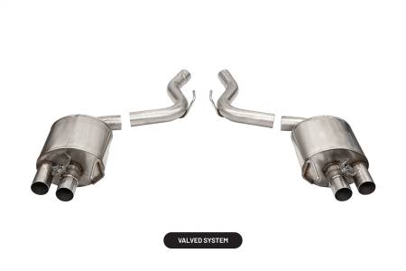 CORSA Performance - Corsa 2015-2020 Ford Mustang GT350/R 5.2L V8 Dual Rear Axle-Back- Stainless Dual Rear Exit