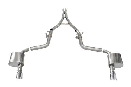 CORSA Performance - Corsa 15-23 Charger SRT/Hellcat/Redeye 2.75in Valved Catback Dual Rear Exit w/ Single 4.5inPol Tips