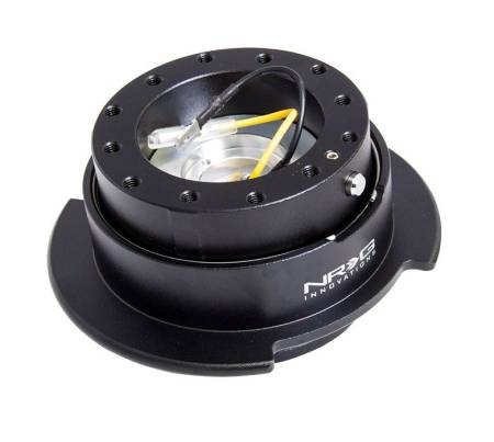 NRG Innovations - NRG Innovations Quick Release Kit Gen 2.5 - Black / Black Ring w/Finger Grooves