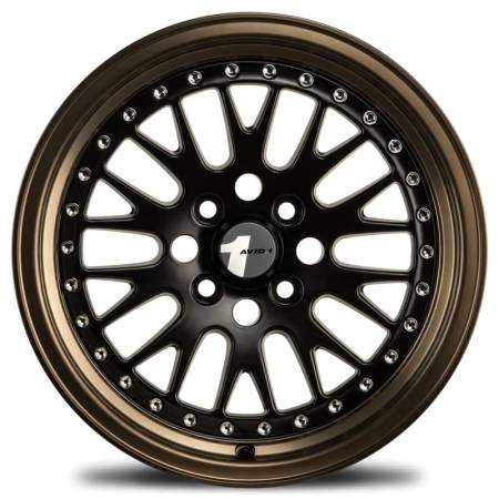 Avid.1 Wheels - Avid.1 Wheels Rim AV-12 15x8.0 4x100 ET25 73.1CB Matte Black/ Bronze Lip