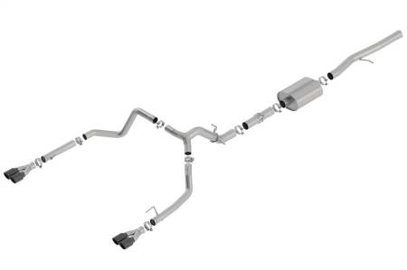 Borla - Borla 19 Chevrolet Silverado/GMC Sierra 1500 6.2L SS ATAK Catback Exhaust - Black Chrome Tips
