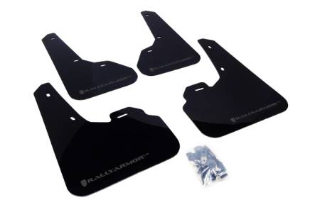 Rally Armor - Rally Armor 2010+ Mazda3/Speed3 UR Black Mud Flap w/ Grey Logo