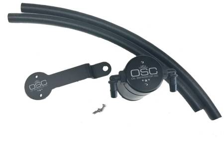 J&L Oil Separator Co - J&L 13-18 Ford Fusion 2.0L EcoBoost Passenger Side Oil Separator 3.0 - Black Anodized