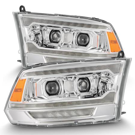AlphaRex - AlphaRex 09-18 Ram 1500 PRO-Series Proj Headlights Chrome w/ Sequential Signal and Top/Middle DRL