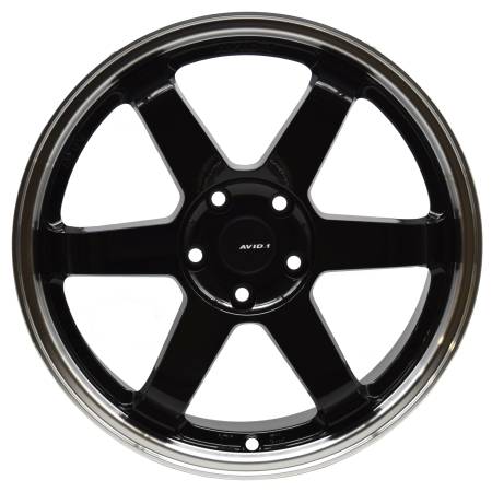 Avid.1 Wheels - Avid.1 Wheels Rim AV-06 18x8.5 5X114.3 ET35 73.1CB Gloss Black/Polished Lip