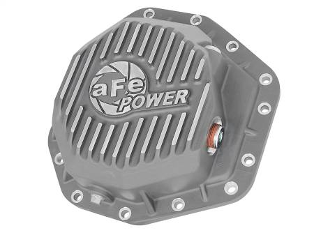 aFe Power (Advanced FLOW Engineering) - aFe Street Ser Rear Diff Cover Raw w/Mach Fin 2017 Ford Diesel Trucks V8-6.7L(td) Dana M275-14