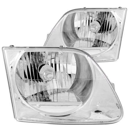 ANZO Headlights, Tail Lights and More  - ANZO 1997-2003 Ford F-150 Crystal Headlights Chrome