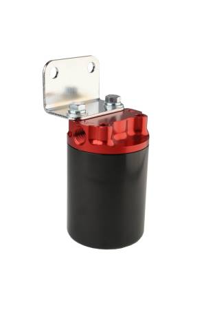Aeromotive - Aeromotive SS Series Billet Canister Style Fuel Filter Anodized Black/Red - 10 Micron Fabric Element
