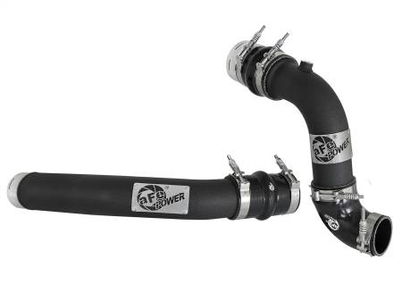aFe Power (Advanced FLOW Engineering) - aFe Bladerunner 3in Hot and Cold Side Black Intercooler Tubes 2017 Ford Diesel Trucks V8 6.7L (td)