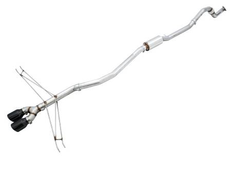 AWE Tuning - AWE 2016+ Honda Civic Si Track Edition Exhaust w/Front Pipe & Dual Diamond Black Tips