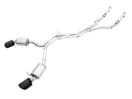 AWE Tuning - AWE Audi B9 RS 5 Sportback Touring Edition Exhaust-Non Resonated- Diamond Black RS Style Tips