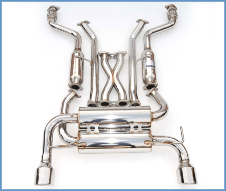 Invidia - Invidia 03-06 Infiniti G35 Coupe Gemini Rolled Stainless Steel Tip Cat-back Exhaust