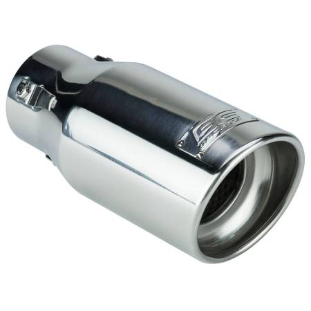 DC Sports - DC Sports Polished Stainless Steel Universal Bolt On Exhaust Slant Cut Tip 2.875" Inlet 3.87" Outlet