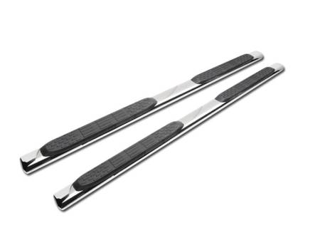 I3 Enterprise - I3 2015-2019 Ford F150 / 2017-Up Super Duty F-250/F-350/F-450 - Supercrew Cab - Rocker Panel Mount - 4 " 201 Stainless Steel- Side Step Bars - Matte Black