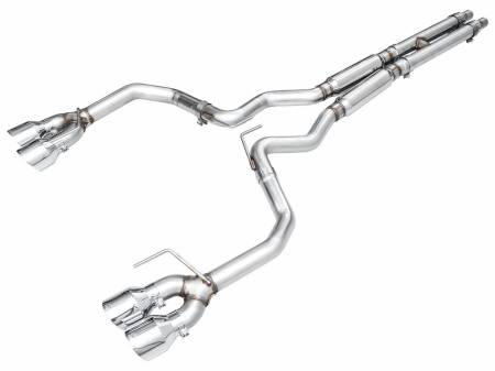 AWE Tuning - AWE 2024 Ford Mustang Dark Horse S650 RWD Track Edition Catback Exhaust w/ Quad Chrome Silver Tips