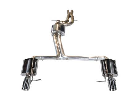 AWE Tuning - AWE Audi C7 A6 3.0T Touring Edition Exhaust - Dual Outlet Chrome Silver Tips
