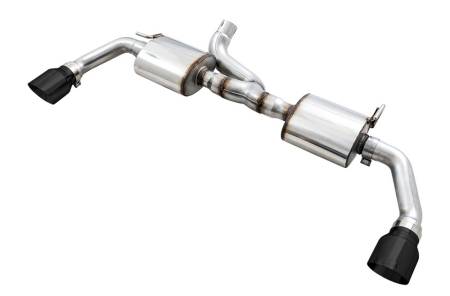AWE Tuning - AWE 07-18 Jeep Wrangler JK/JKU 3.6L Tread Edition Axle-Back Dual Exhaust - Diamond Black Tips