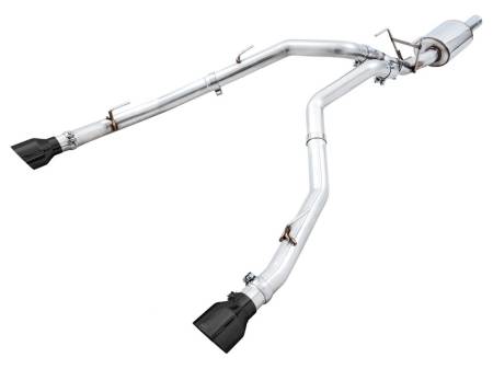 AWE Tuning - AWE 09-18 RAM 1500 5.7L (w/Cutouts) 0FG Dual Rear Exit Cat-Back Exhaust - Diamond Black Tips