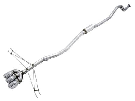 AWE Tuning - AWE 2016+ Honda Civic Si Track Edition Exhaust w/Front Pipe & Triple Chrome Silver Tips
